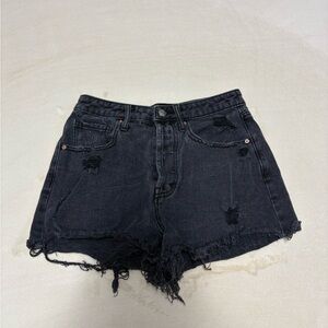 Wild Fable Charcoal Distressed Jean Shorts